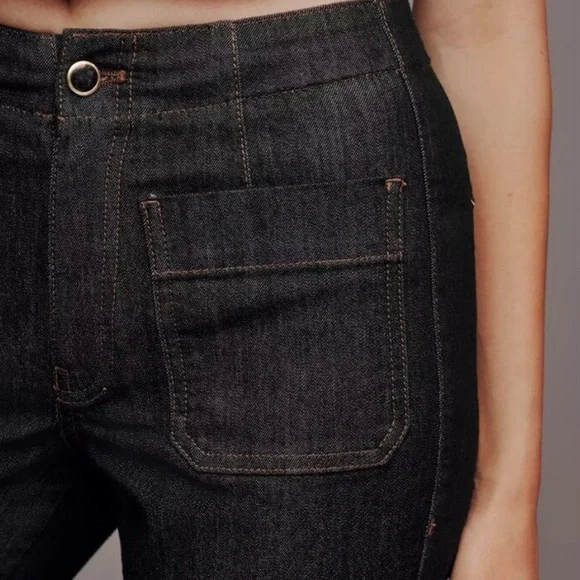 Women's Anthropologie Maeve Denim Cuffed Jeans - Picture 3 of 7